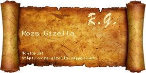 Rozs Gizella névjegykártya